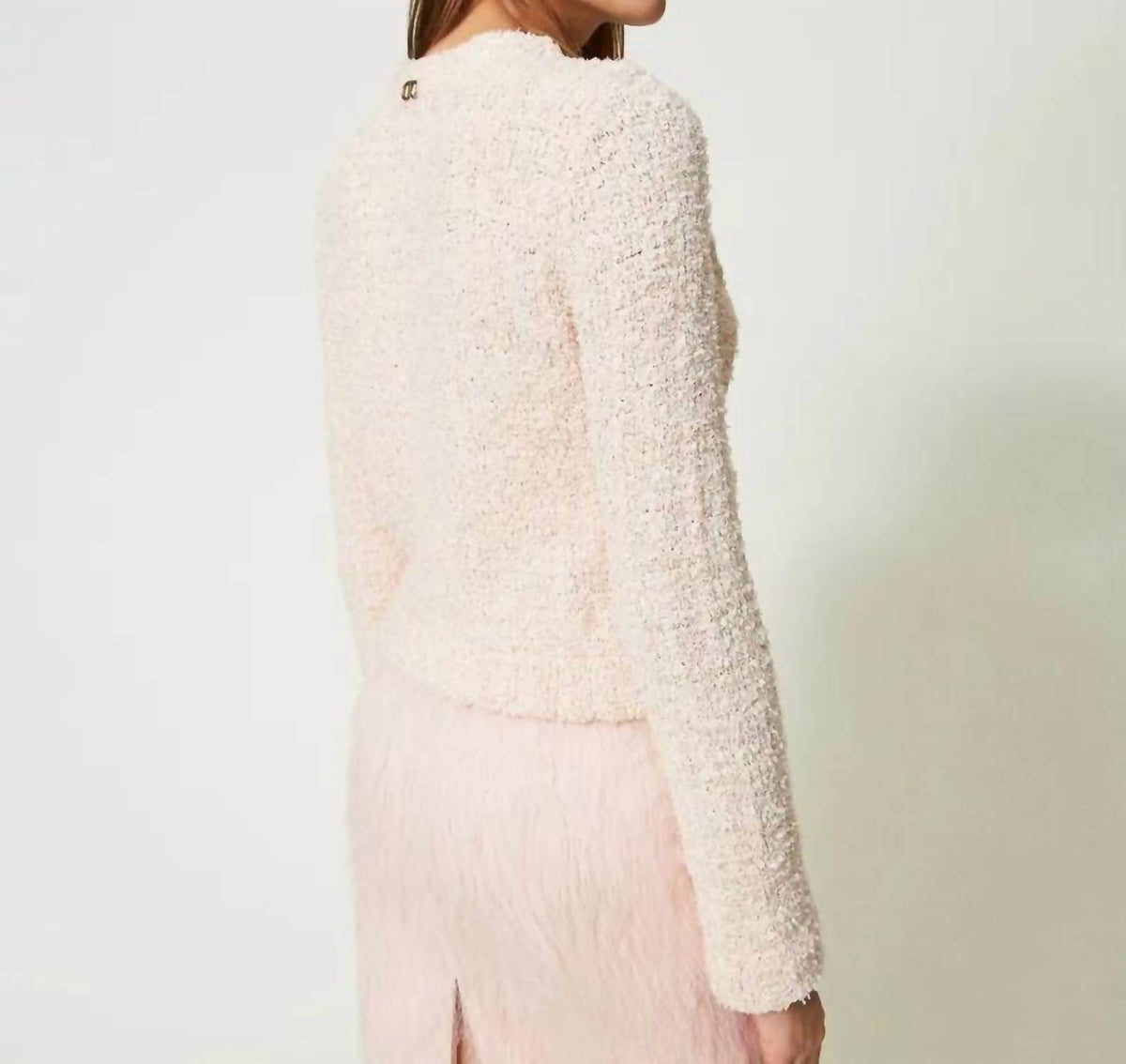 Jacquard Boucle Knitted Jacket
