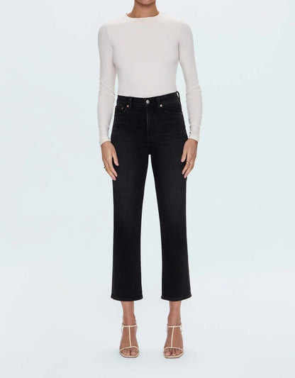Charlie High Rise Classic Straight Ankle Jeans
