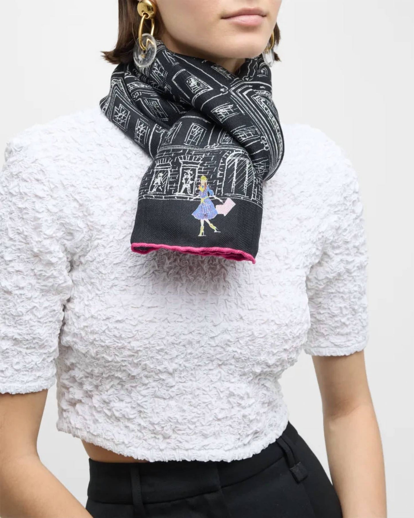Asti Printed Cashmere Scarf