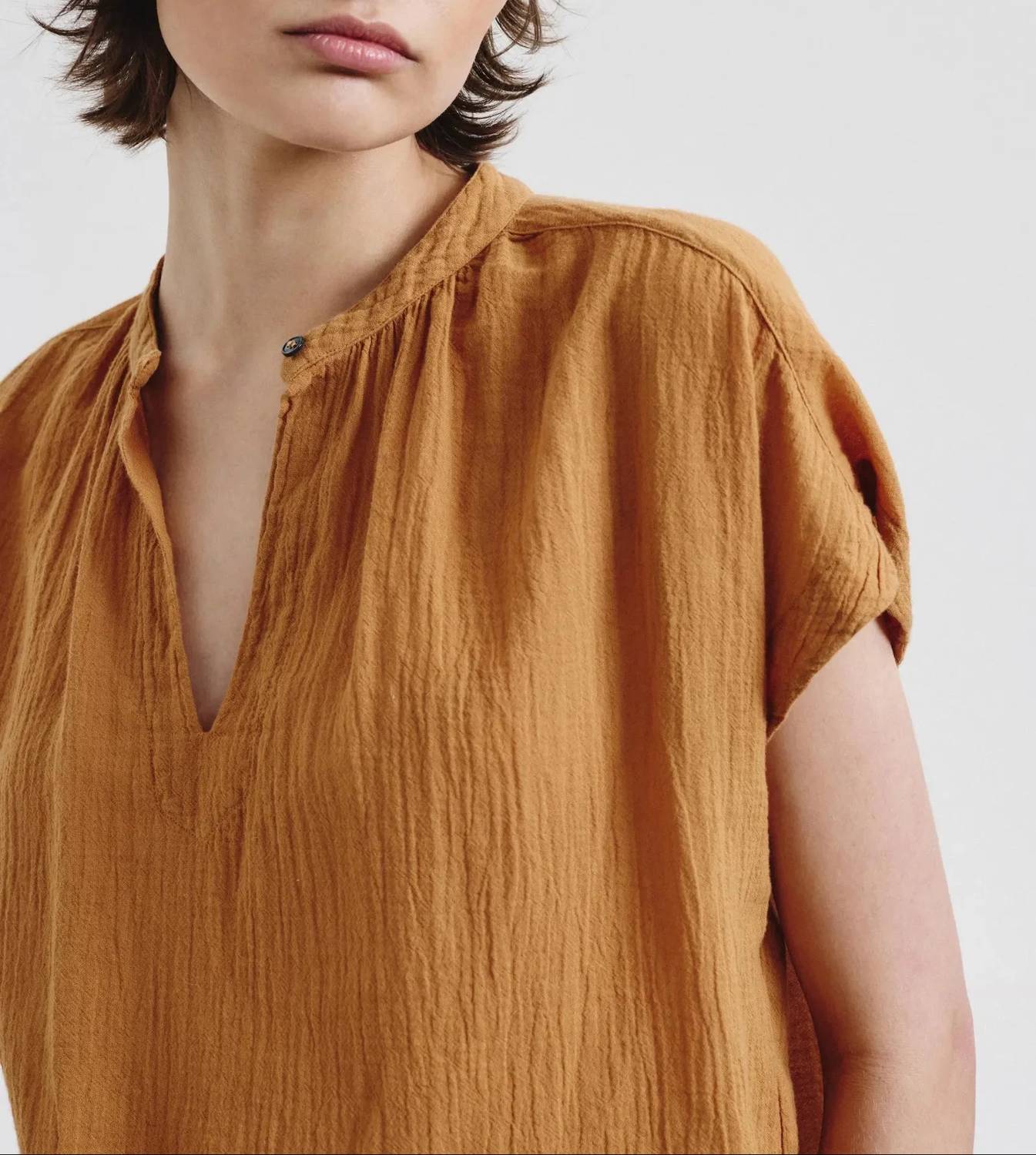 Organic Cotton Crepe Gauze Top