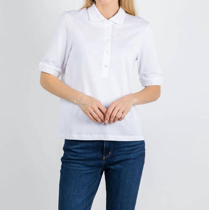 Crochet Collar Drape Polo