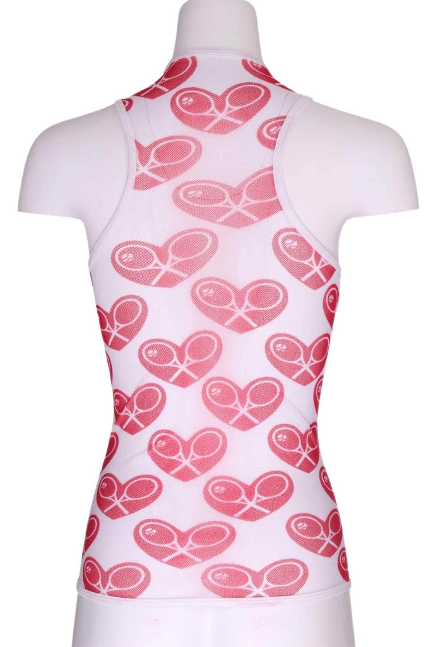Love Love Tennis - Women's Mid Heart Mesh Vee Tank - Rack Hunt