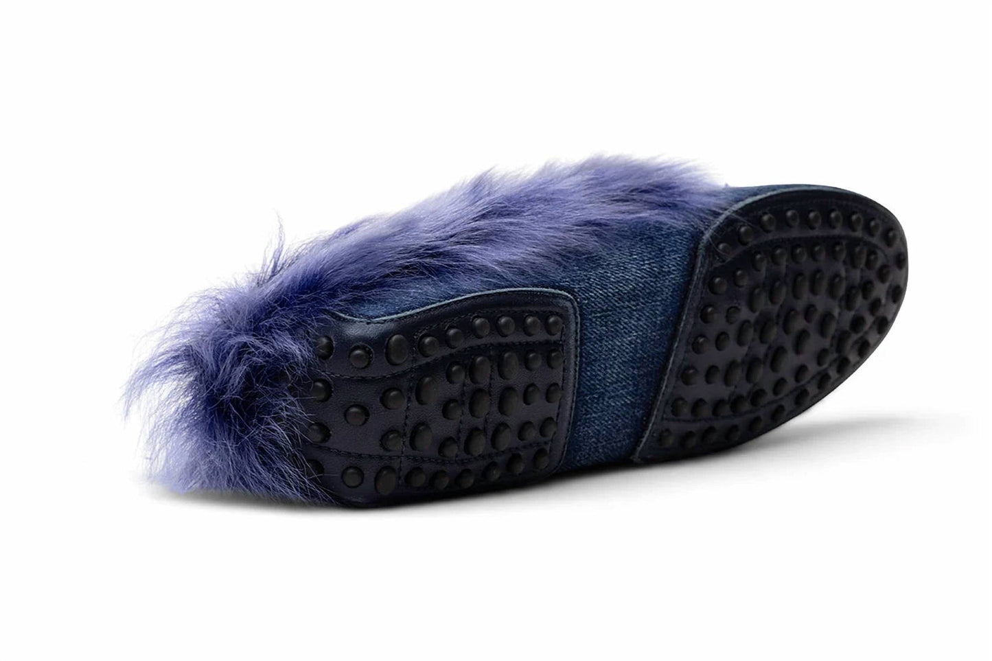 Women's Gommini Maxi Fur-lined Denim Loafers