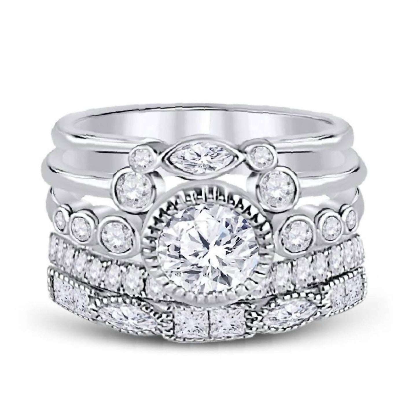 Allyanna Gifts - Women's Melina Stacking Ring Set - Rack Hunt