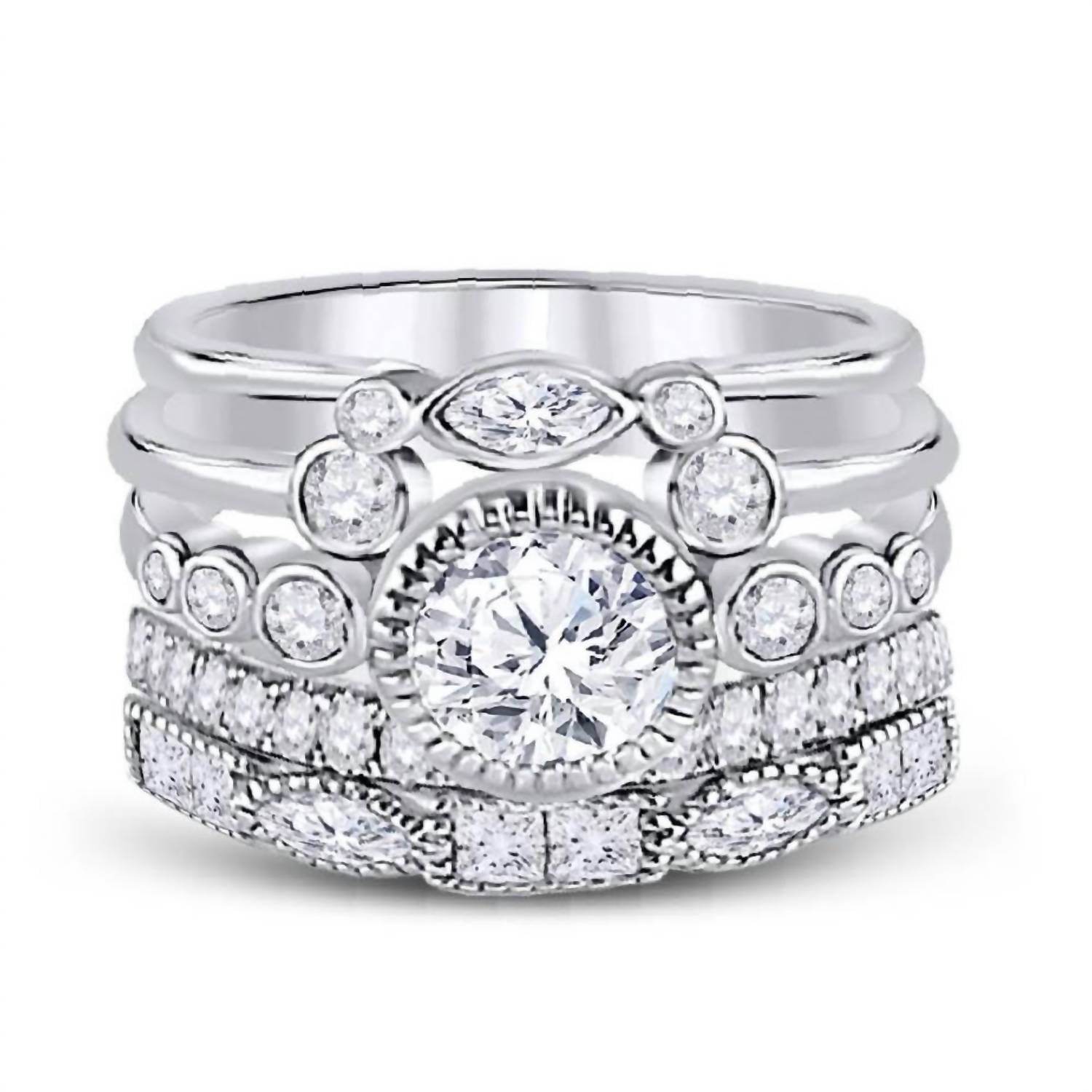 Allyanna Gifts - Women's Melina Stacking Ring Set - Rack Hunt