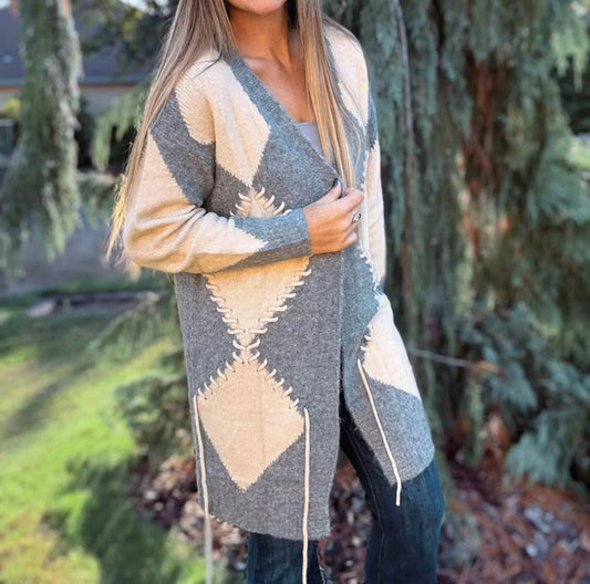Diamond knit Cardigan