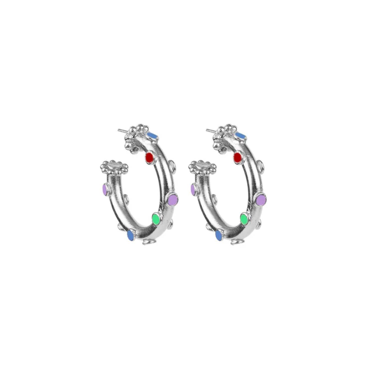 Daniela Salcedo - Women's Trufa Rainbow Hoop Earrings - Rack Hunt -