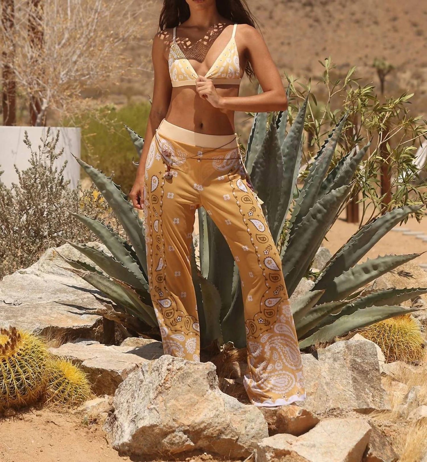 Violet Oasis Wide Leg Pants