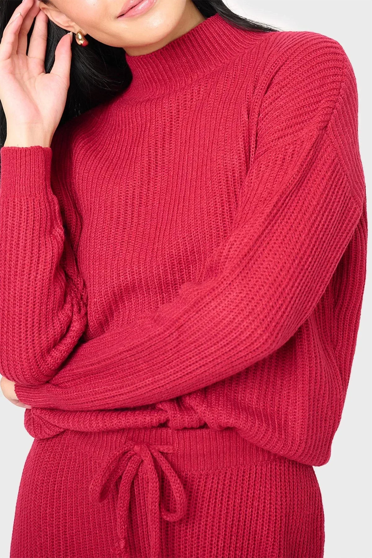 Gibsonlook - Funnel Neck Long Sleeve Cozy Ribbed Sweater - Rack Hunt