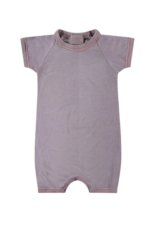 Boy's Eco Ribbed 2x1 Shortall Onesie
