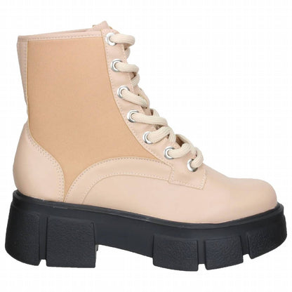 Women's Block Heel Combat Boots