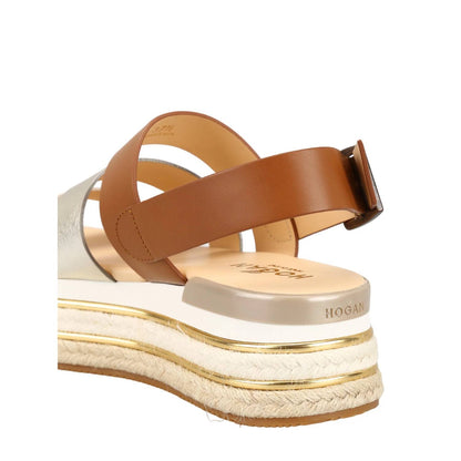 Women's Leather Wedge Sandals