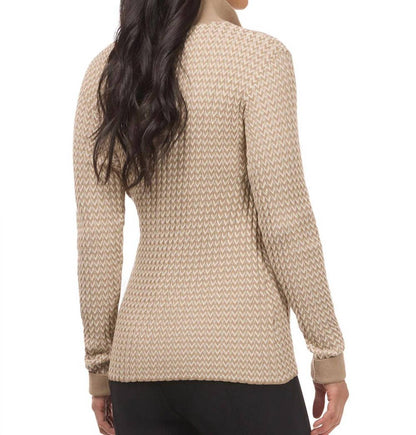 Organic Cotton Herringbone Sweater