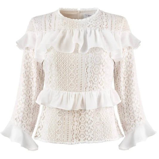 Esteem Couture - Naomi Eyelet Lace Blouse - Rack Hunt