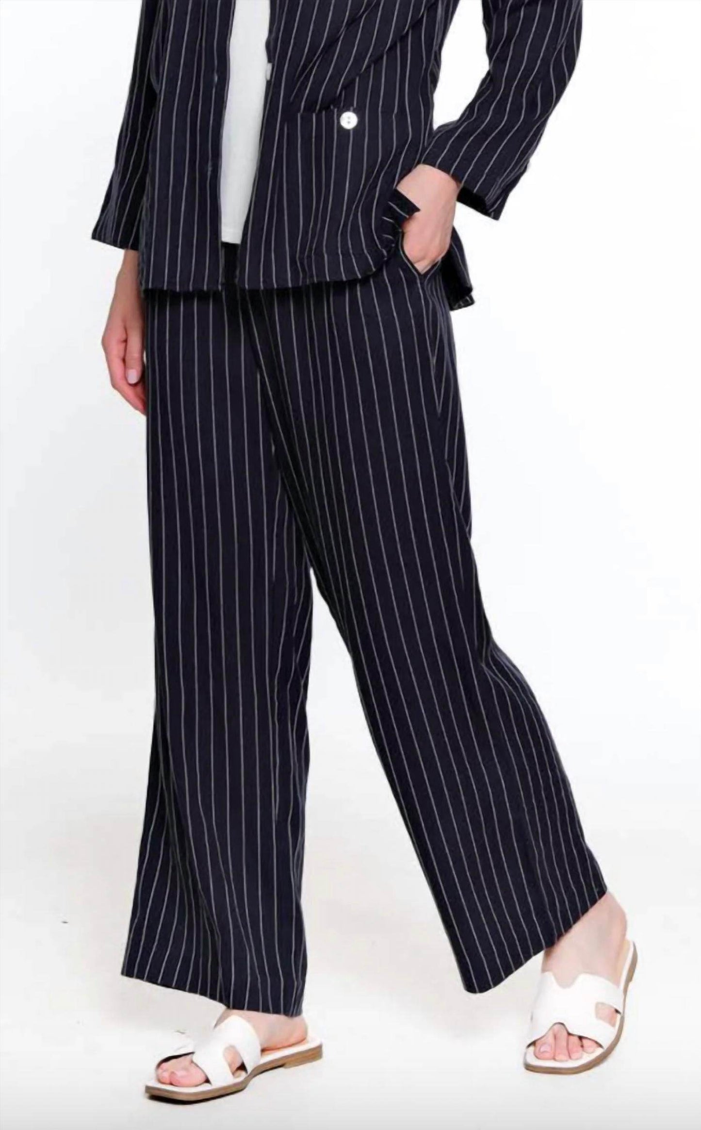 A La Carte - Striped Pull On Pant - Rack Hunt -