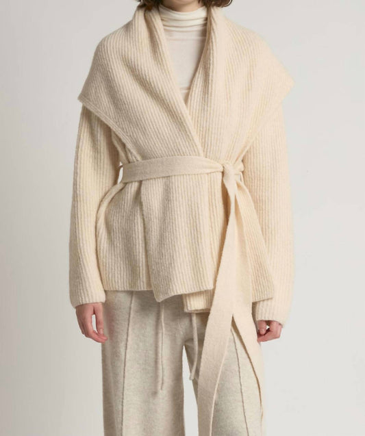 Shawl Collar Belt Cardigan