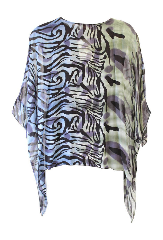 Sterling Styles - Women Wild Ombre Art to Wear Top - Rack Hunt -