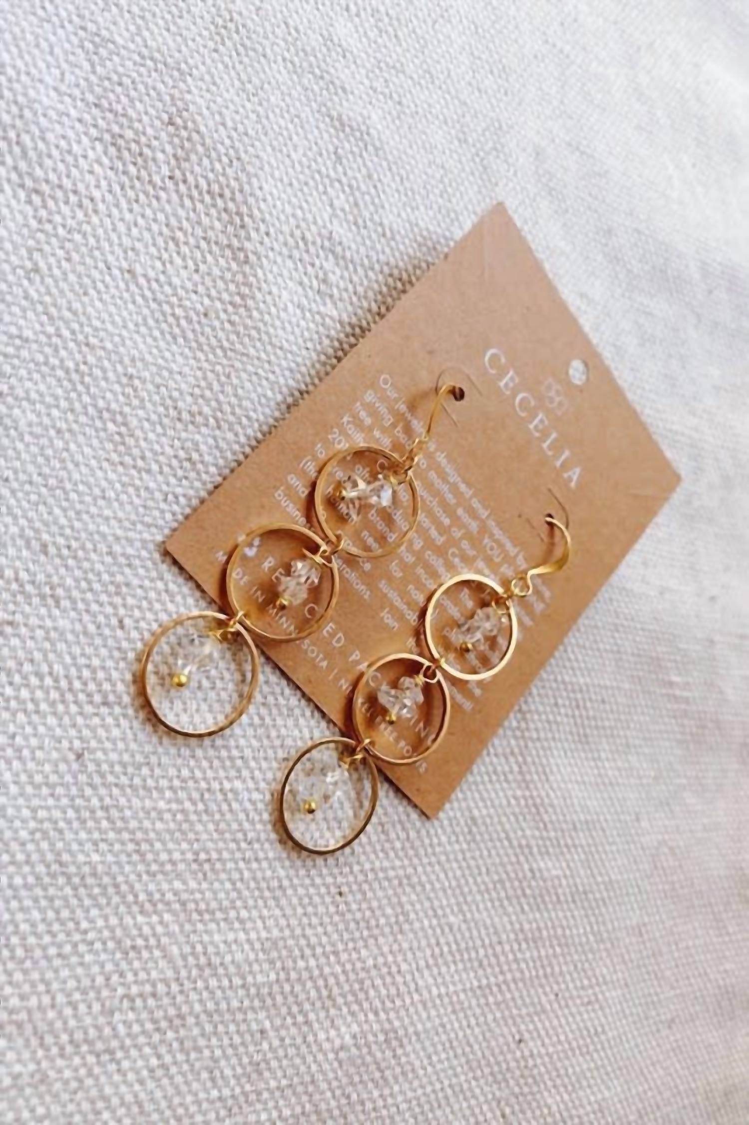 Cecelia Designs - Women's Hepburn Triple Hoop Earrings - Rack Hunt -