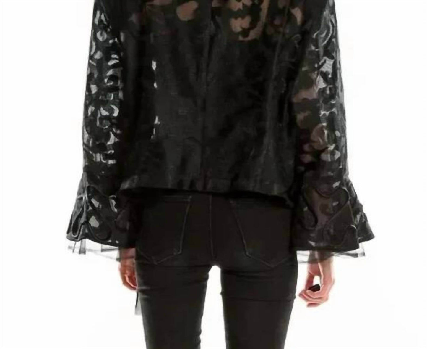 Terramina - Lace Bell Sleeve Crop Top - Rack Hunt -