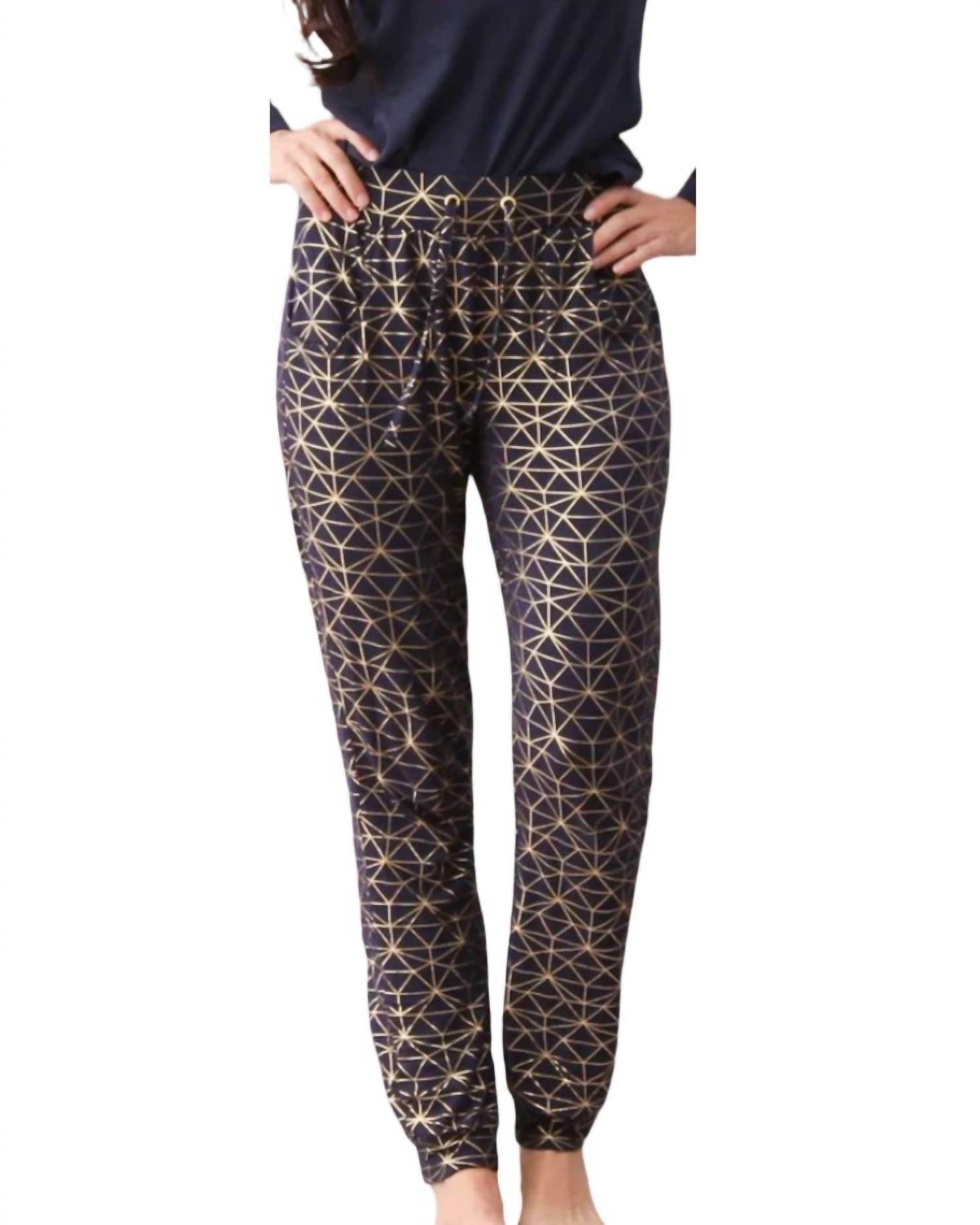 Modern Butterfly - Geometric Print Pajama Bottoms - Rack Hunt -