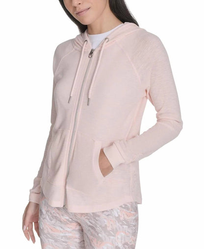 Performance Ruched-sleeve Zip Hoodie