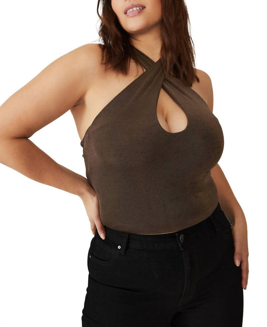 Bowie Crossover Halter Top - Plus