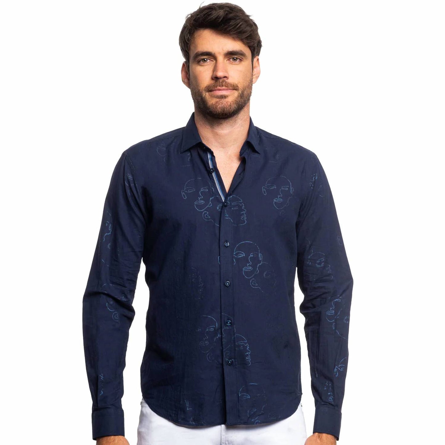 Faces Button Down Shirt