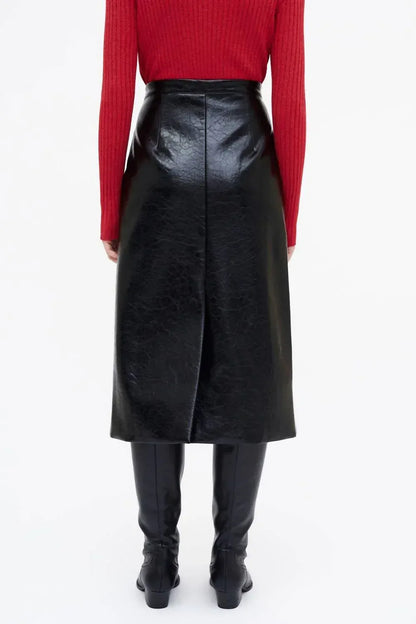 WILD PONY - Faux Leather Midi Skirt - Rack Hunt