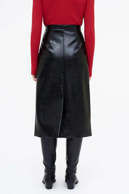 WILD PONY - Faux Leather Midi Skirt - Rack Hunt
