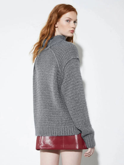MAX&MOI - T-neck Lurex Jumper Top - Rack Hunt