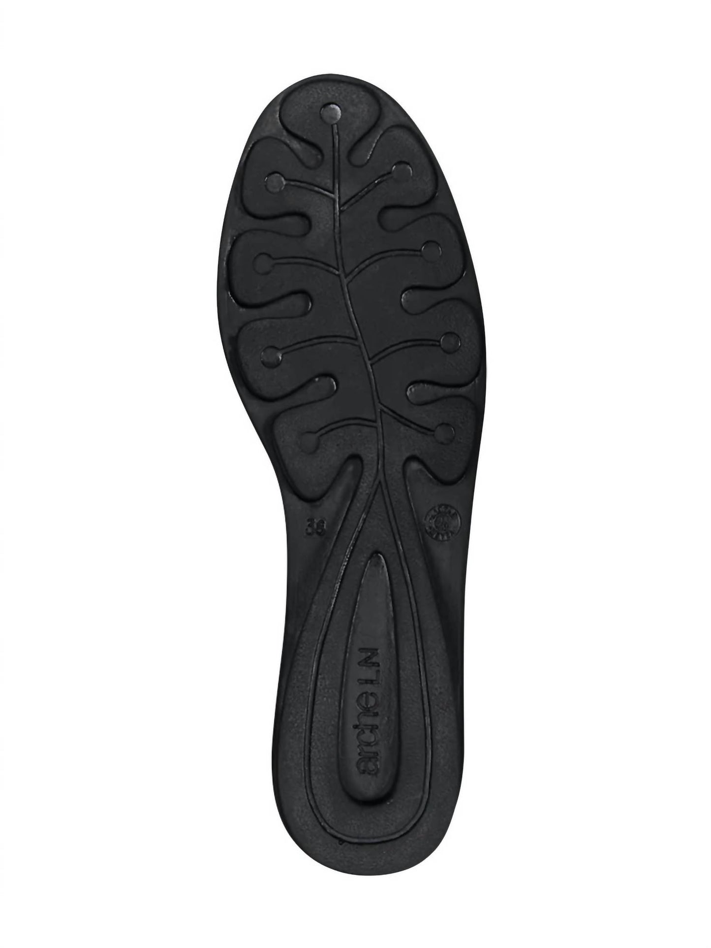 Women's Christos Leather Flats Zip Back Shoes