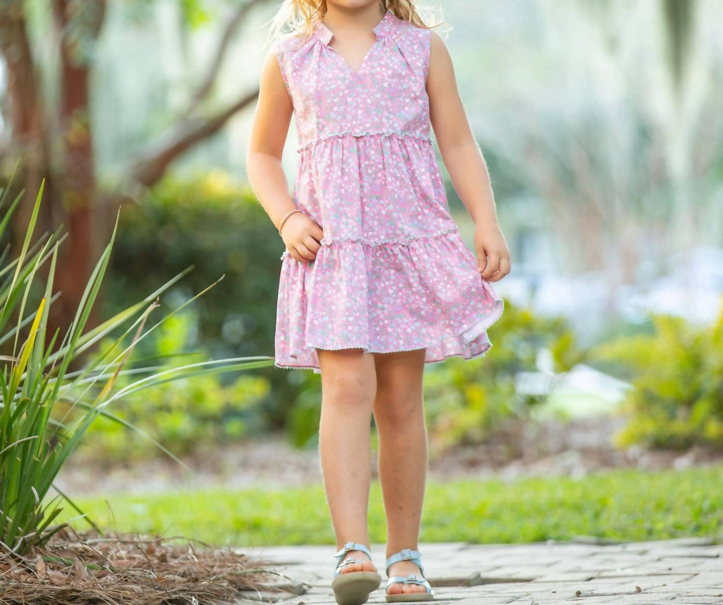 Girls Sugar Bloom Tier Dress