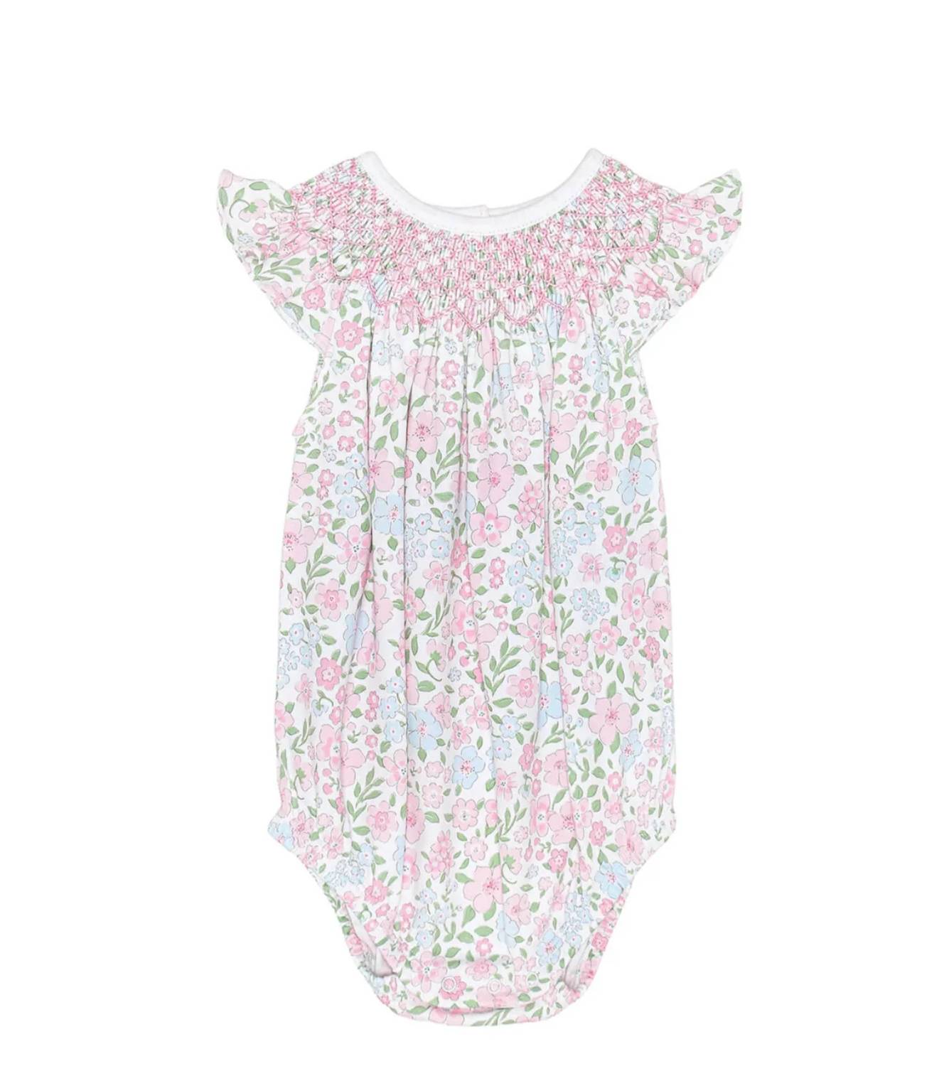 Girl's English Garden Bishop Bubble Romper