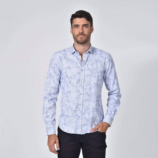Shapes Button Down Jacquard Shirt