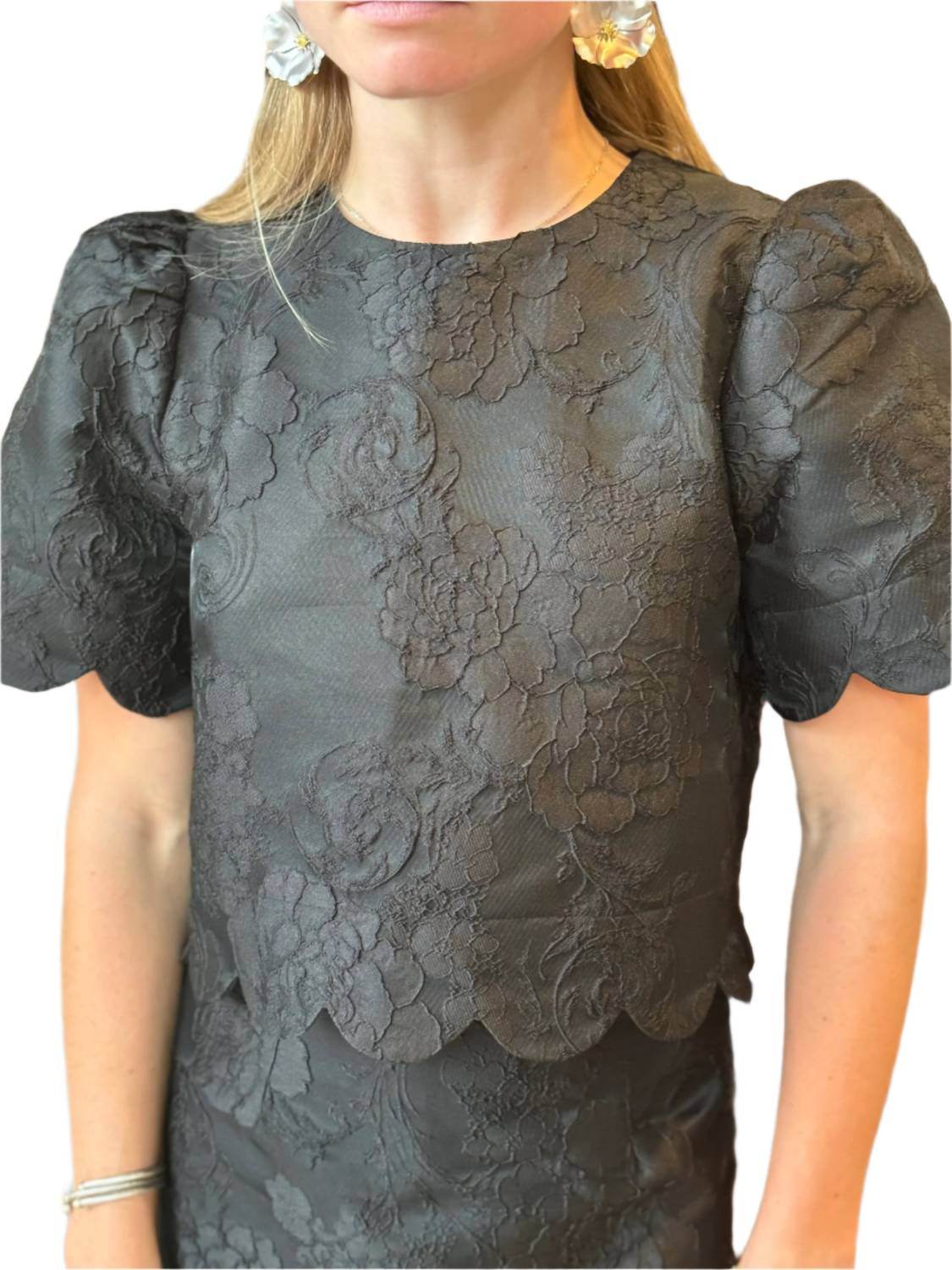 The Blue Collection - Women's Sophie Brocade Top - Rack Hunt -