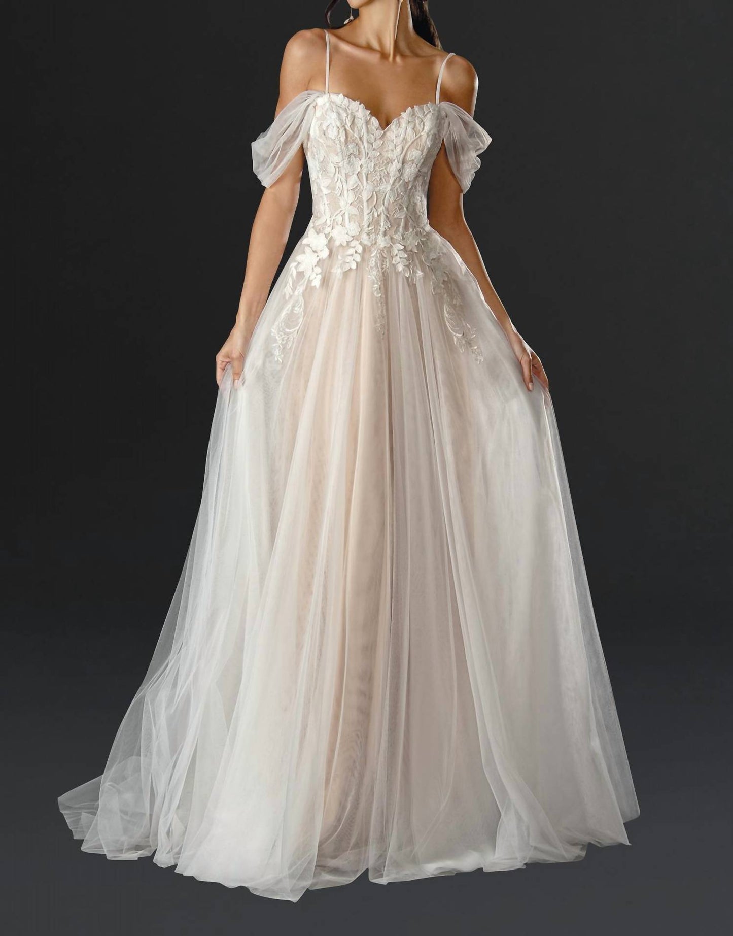 A-line Off-shoulder Wedding Dress