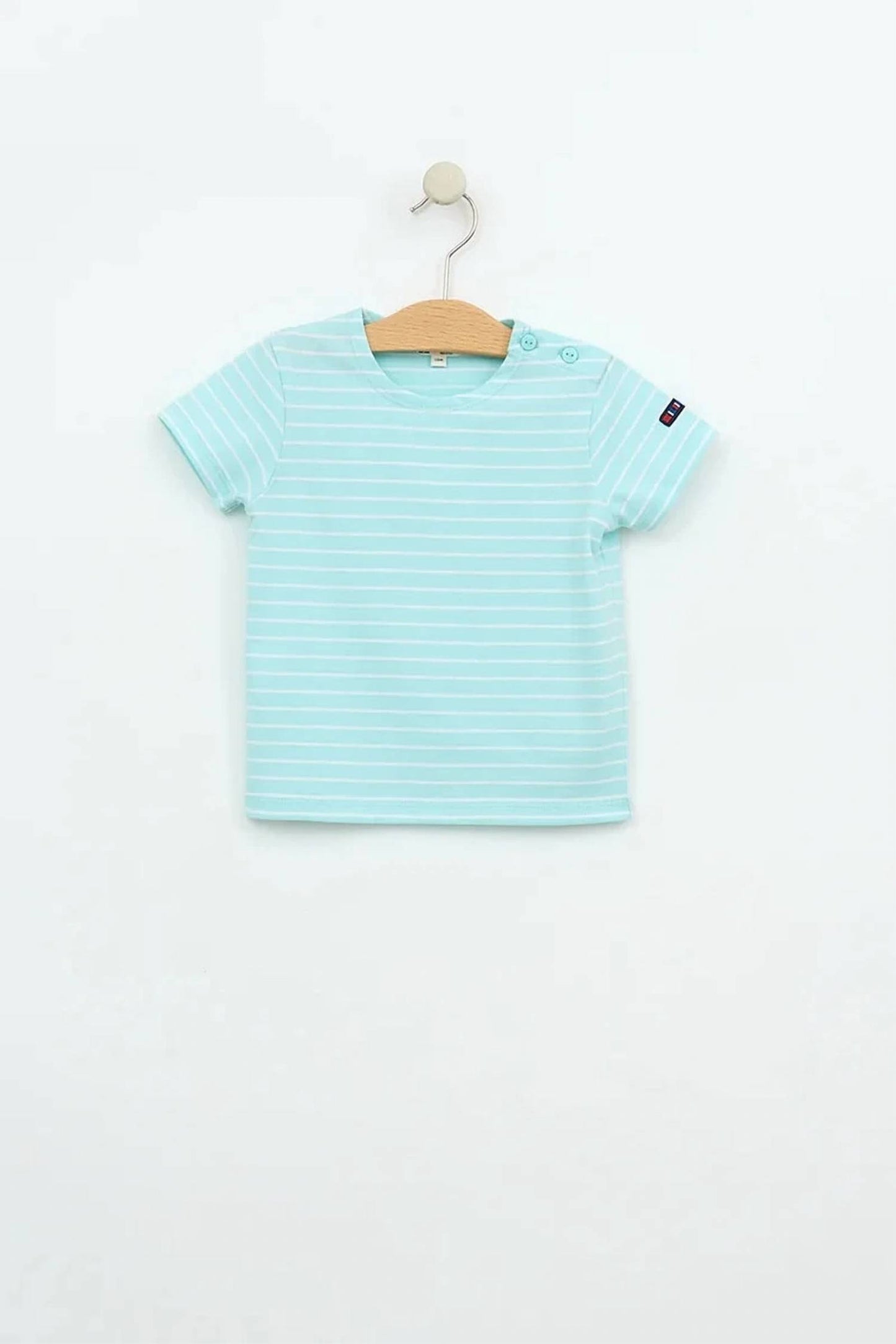 Baby's Short Sleeve Nautical Striped Shirt