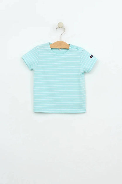 Baby's Short Sleeve Nautical Striped Shirt