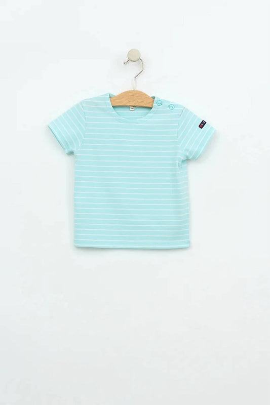 Baby's Short Sleeve Nautical Striped Shirt