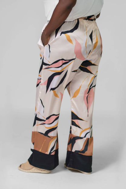 WIDE-LEG PRINT PANTS