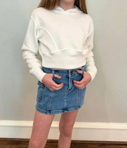 Love Daisy - Girls' Crop Hoodie Sweater - Rack Hunt
