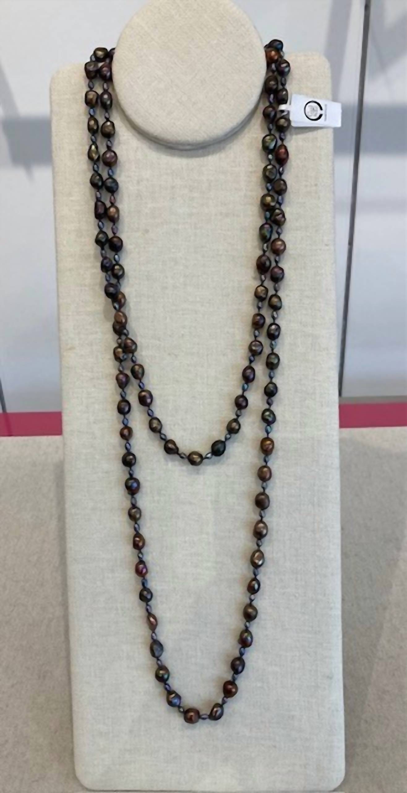 Alternating Baroque Pearl 60 inch Necklace