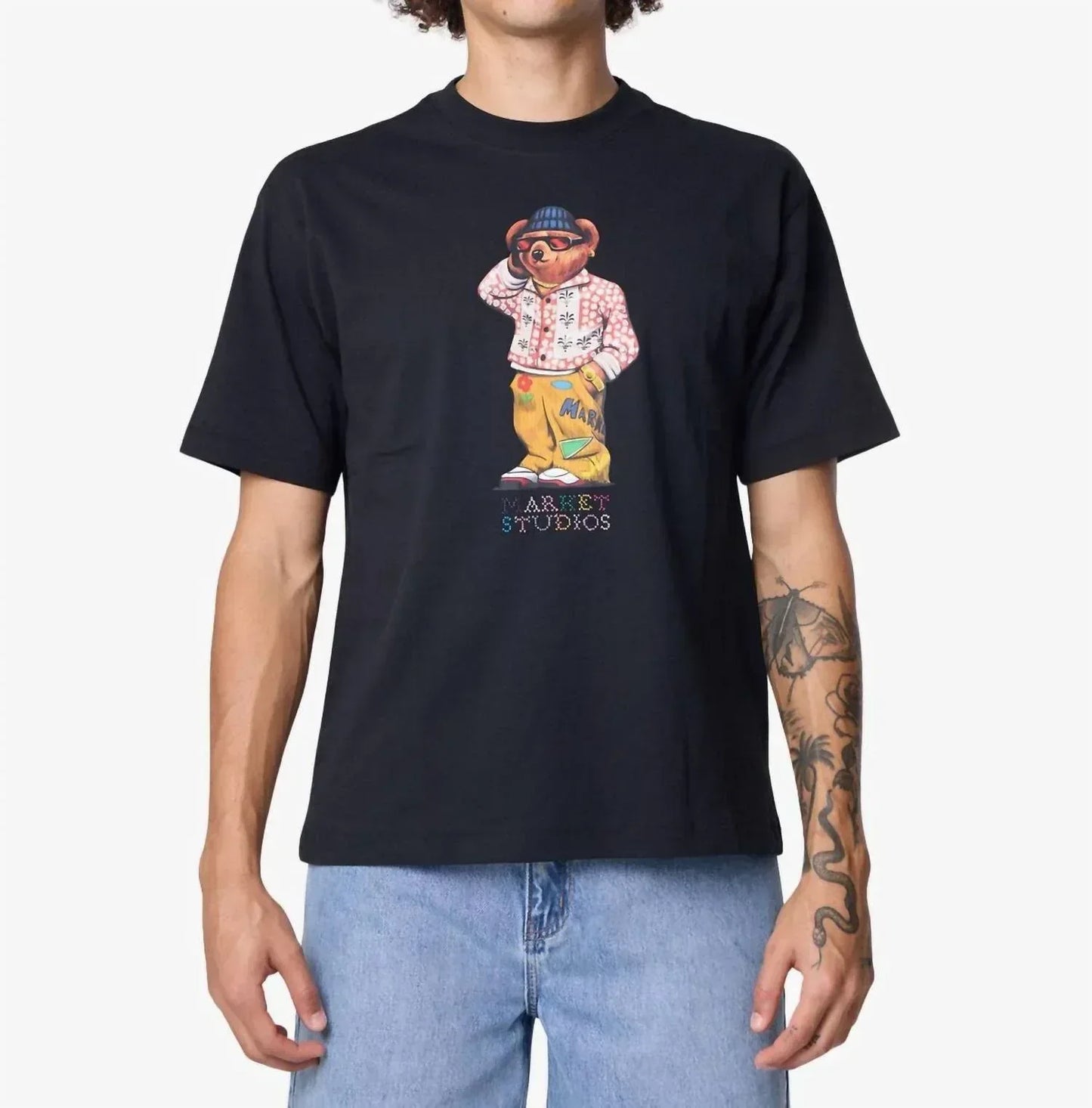 MARKET - Folk Fitted Bear T-shirt - Rack Hunt