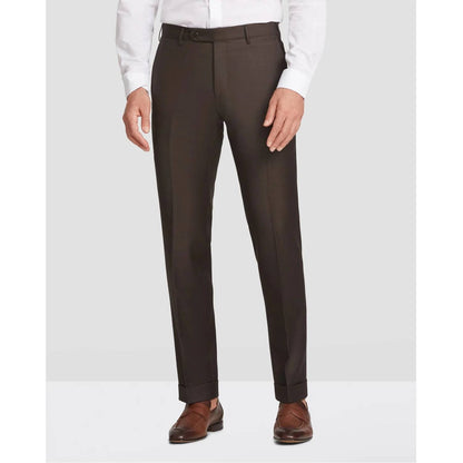 Parker Flat Front Sharkskin Wool Trouser