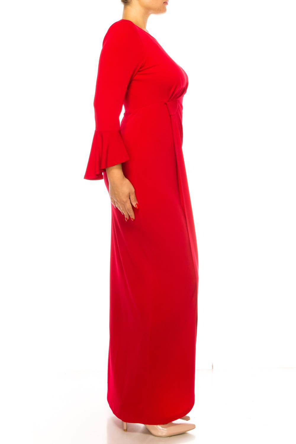 Connected Apparel - Trumpet Sleeve Evening Dress - Rack Hunt