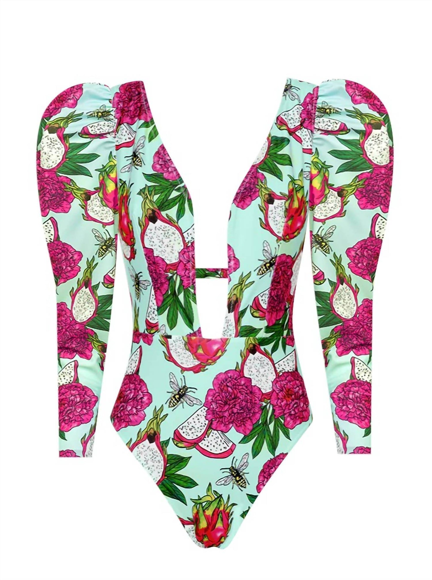 Lia Sahara - Women's Plunge One Piece Swimsuit - Rack Hunt -