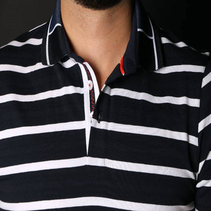 Striped Polo With Trim