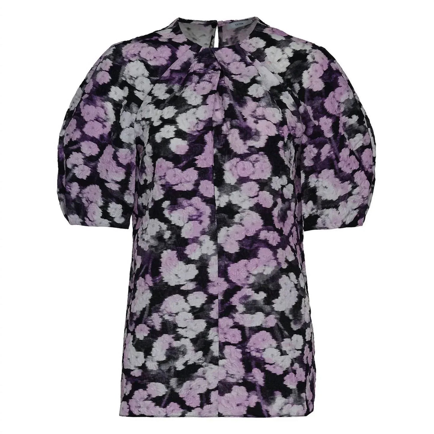 ERDEM - Women's Short Sleeve Matelassse Floral Top - Rack Hunt
