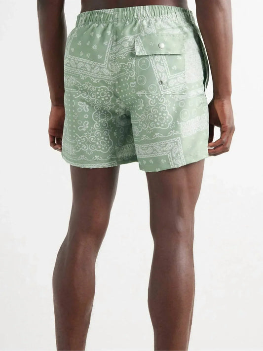 Bather - Paisley Lined Swim Trunks - Rack Hunt