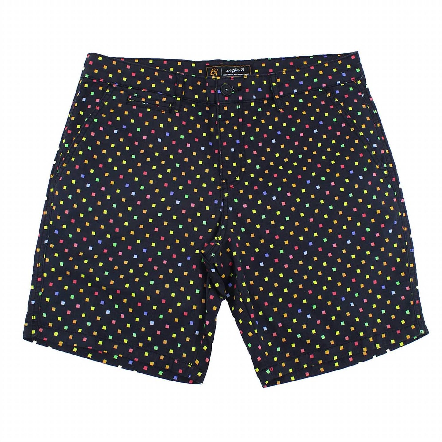 Men's Colorful Squares Print Shorts